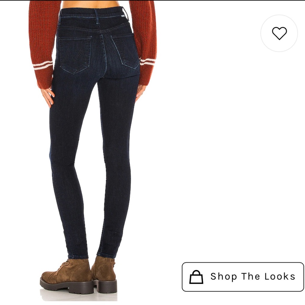 Dark Blue ‘Mother’ brand high-rise jeans, size 24